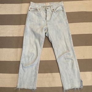 Levi's Light Blue Cropped Ankle Jeans
